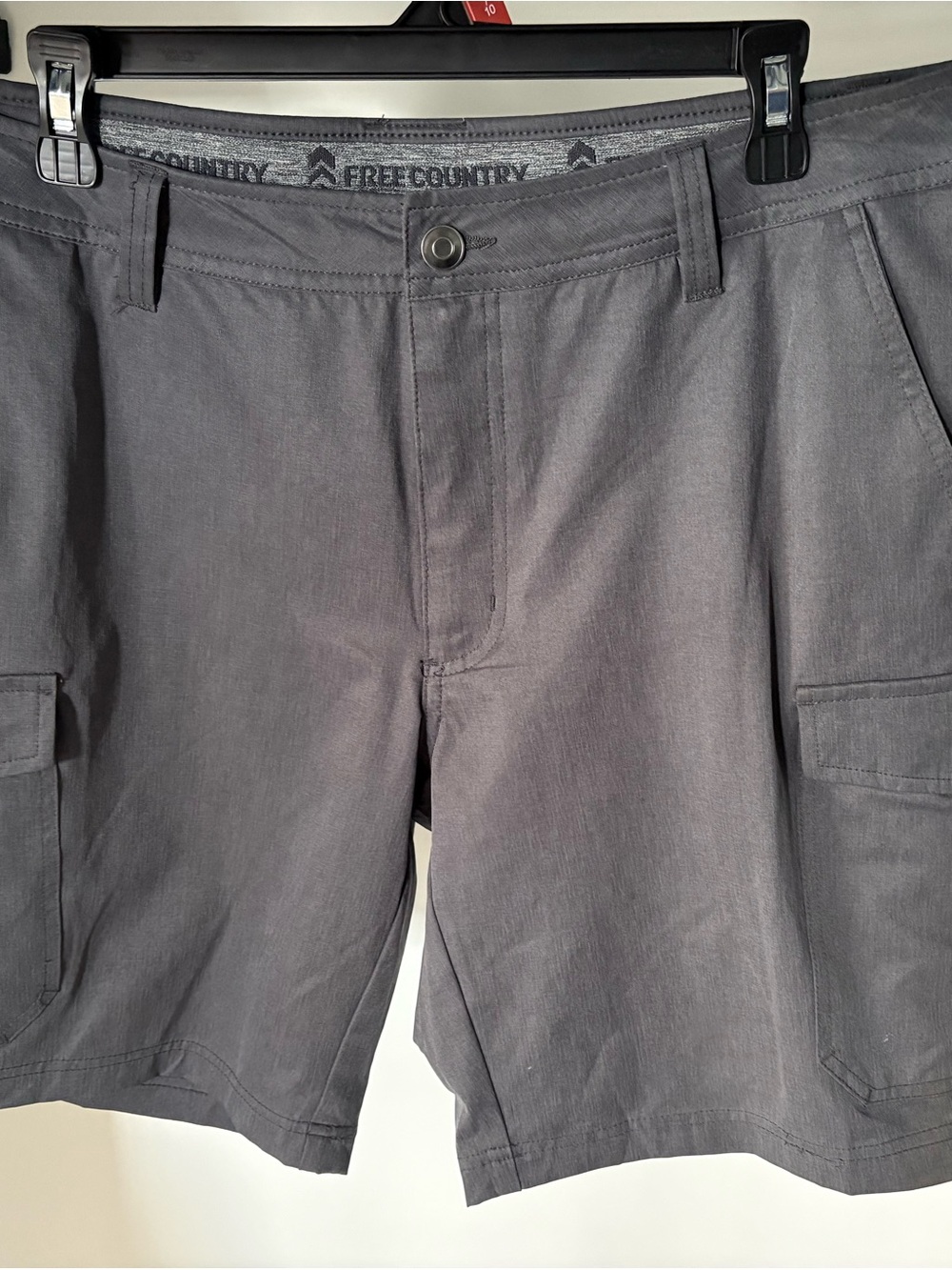 Free Country Men's Charcoal Gray Cargo Shorts